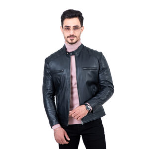 Blouson en cuir véritable